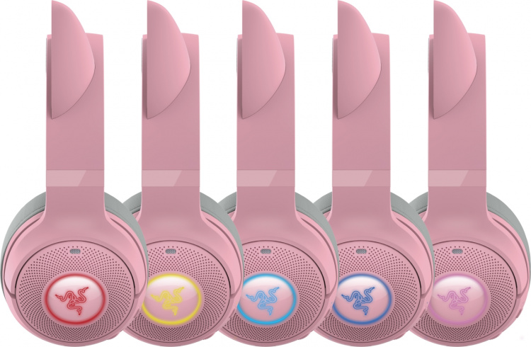 Razer Kraken Kitty V2 Bluetooth -pelikuulokkeet, pinkki