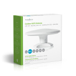 Nedis Aktiivinen HDTV Antenni | Aktiivinen | Liittimen tyyppi: F-liitin | FM / UHF / VHF | Vastaanottoalue: 0-50 km | LTE700 | Vahvistus: 28 dB | Valkoinen