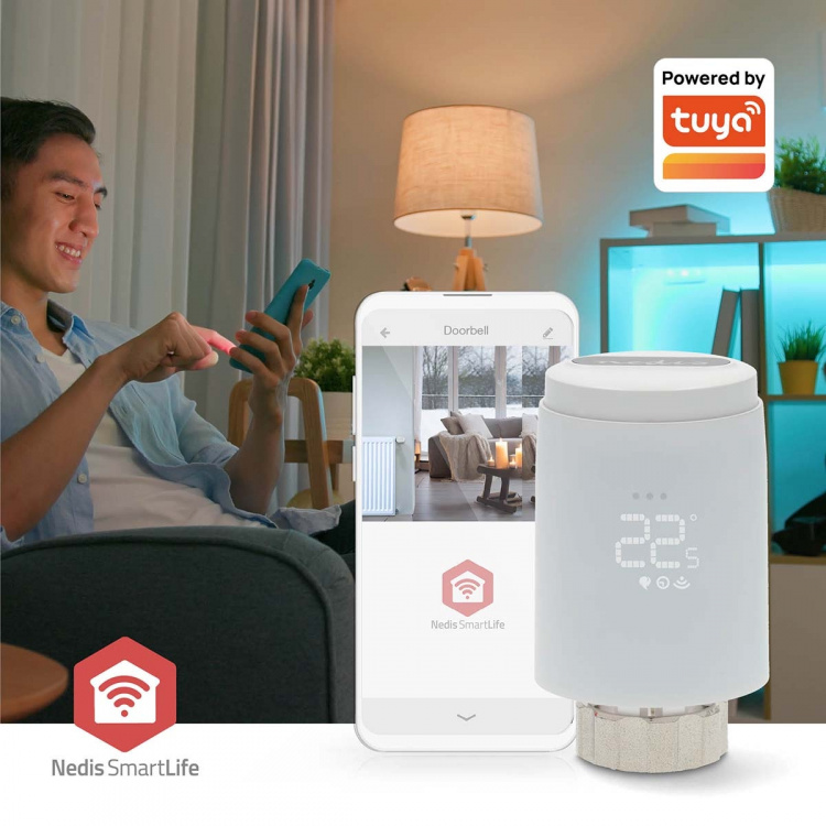 Nedis SmartLife Patteritermostaatti | Zigbee 3.0 | Paristokäyttöinen | LED | Android™ / IOS