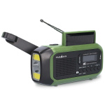 Nedis Hätäradio | Kannettava malli | DAB+ / FM | Käsiveivi / Paristokäyttöinen / Solar Powered / USB Virta | Herätyskello | Musta / Vihreä Nedis Hätäradio | Kannettava malli | DAB+ / FM | Käsiveivi / Paristokäyttöinen / Solar Powered / USB Virta | Herätyskello | Musta / Vihreä