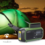 Nedis Hätäradio | Kannettava malli | DAB+ / FM | Käsiveivi / Paristokäyttöinen / Solar Powered / USB Virta | Herätyskello | Musta / Vihreä Nedis Hätäradio | Kannettava malli | DAB+ / FM | Käsiveivi / Paristokäyttöinen / Solar Powered / USB Virta | Herätyskello | Musta / Vihreä
