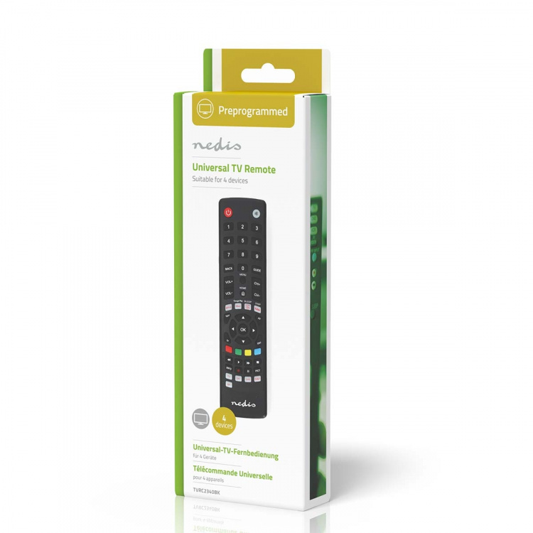 Nedis Yleiskaukosäädin | Esiohjelmoitu | 4 Laitetta | Amazon Prime / Disney + Button / Google Play -näppäin / Netflix -näppäin / Youtube -näppäin | Infrapuna | Musta Nedis Yleiskaukosäädin | Esiohjelmoitu | 4 Laitetta | Amazon Prime / Disney + Button / Google Play -näppäin / Netflix -näppäin / Youtube -näppäin | Infrapuna | Musta
