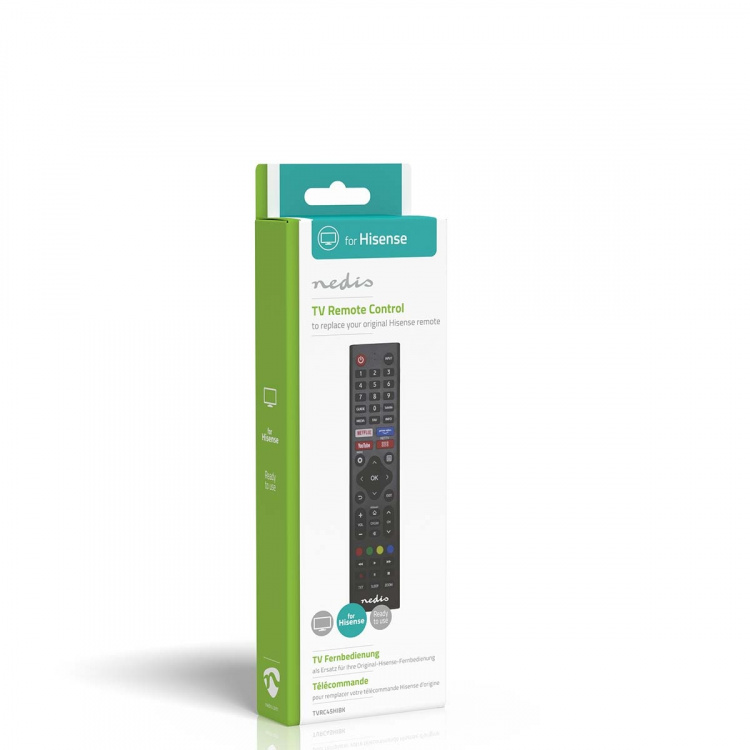 Nedis Kaukosäädin | Sopii laitteeseen: Hi-Sense | Esiohjelmoitu | 1 Laite | Amazon Prime / Disney + Button / Netflix -näppäin / Rakuten TV Button | Infrapuna | Musta Nedis Kaukosäädin | Sopii laitteeseen: Hi-Sense | Esiohjelmoitu | 1 Laite | Amazon Prime / Disney + Button / Netflix -näppäin / Rakuten TV Button | Infrapuna | Musta