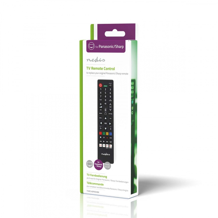 Nedis Kaukosäädin | Sopii laitteeseen: Panasonic / Sharp | Esiohjelmoitu | 1 Laite | Amazon Prime / Disney + Button / Netflix -näppäin / Rakuten TV Button / Youtube -näppäin | Infrapuna | Musta Nedis Kaukosäädin | Sopii laitteeseen: Panasonic / Sharp | Esiohjelmoitu | 1 Laite | Amazon Prime / Disney + Button / Netflix -näppäin / Rakuten TV Button / Youtube -näppäin | Infrapuna | Musta