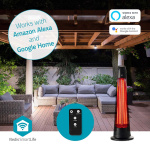Nedis SmartLife Patio lämmitin | Wi-Fi | 1200 W | 2 Lämpöasetusta | Oskillaatio | Kaatumissuoja | IP24 | Musta