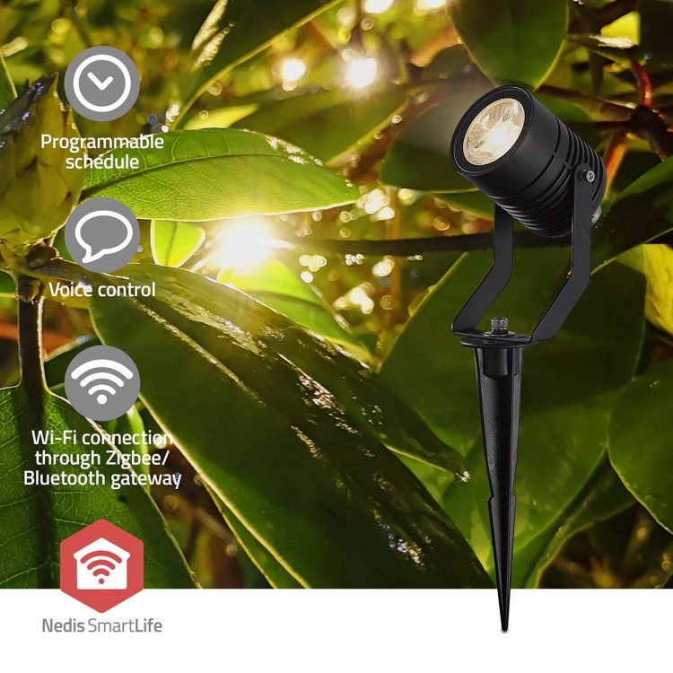 Nedis Smartlife Outdoor Light | 3 x 90 lm | Zigbee 3.0 | 3 x 3 W | RGB | 2700 K | Alumiini | Android™ / IOS Nedis Smartlife Outdoor Light | 3 x 90 lm | Zigbee 3.0 | 3 x 3 W | RGB | 2700 K | Alumiini | Android™ / IOS