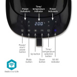 Nedis SmartLife Kuumailmakeitin | Wi-Fi | 7,2 l | Ajastin: 60 min | Esiasetettujen ohjelmien lukumäärä: 8 | Digitaalinen | Android™ / IOS | Musta Nedis SmartLife Kuumailmakeitin | Wi-Fi | 7,2 l | Ajastin: 60 min | Esiasetettujen ohjelmien lukumäärä: 8 | Digitaalinen | Android™ / IOS | Musta