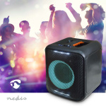 Nedis Bluetooth® Party Speaker | Suurin akun toistoaika: 5 tuntia | 150 W | Kantokahva | Juhlavalot | Linkitettävä | Taajuuskorjain | Musta / Oranssi
