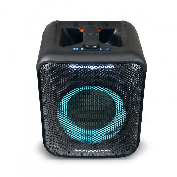 Nedis Bluetooth® Party Speaker | Suurin akun toistoaika: 5 tuntia | 150 W | Kantokahva | Juhlavalot | Linkitettävä | Taajuuskorjain | Musta / Oranssi