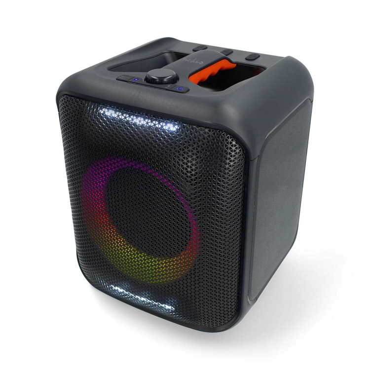 Nedis Bluetooth® Party Speaker | Suurin akun toistoaika: 5 tuntia | 150 W | Kantokahva | Juhlavalot | Linkitettävä | Taajuuskorjain | Musta / Oranssi