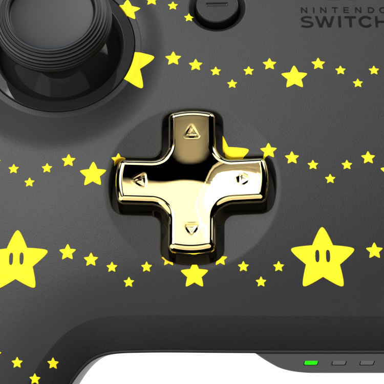 PDP Gaming Rematch Glow Wireless Controller -langaton peliohjain, Mario Stars, Switch PDP Gaming Rematch Glow Wireless Controller -langaton peliohjain, Mario Stars, Switch