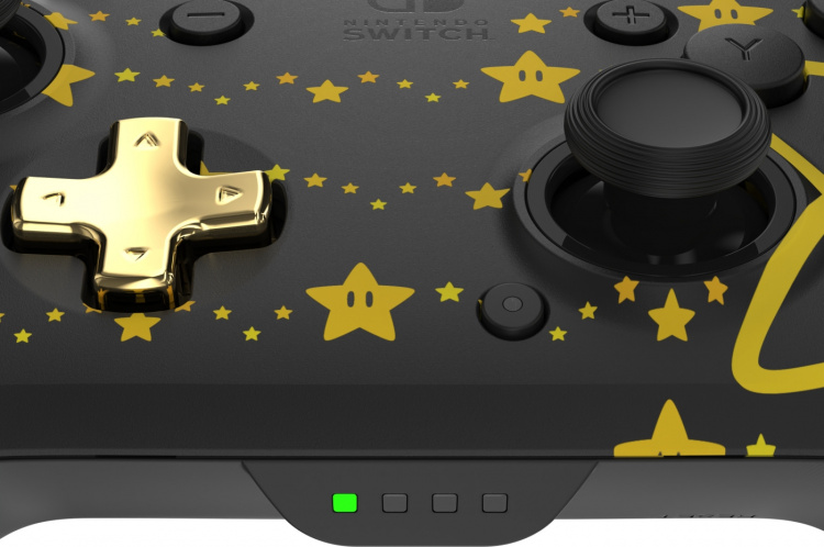 PDP Gaming Rematch Glow Wireless Controller -langaton peliohjain, Mario Stars, Switch PDP Gaming Rematch Glow Wireless Controller -langaton peliohjain, Mario Stars, Switch