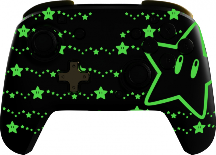 PDP Gaming Rematch Glow Wireless Controller -langaton peliohjain, Mario Stars, Switch PDP Gaming Rematch Glow Wireless Controller -langaton peliohjain, Mario Stars, Switch