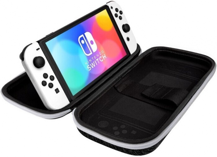 PDP Gaming Slim Deluxe Travel Case Elite – Black/White -suojakotelo, Switch