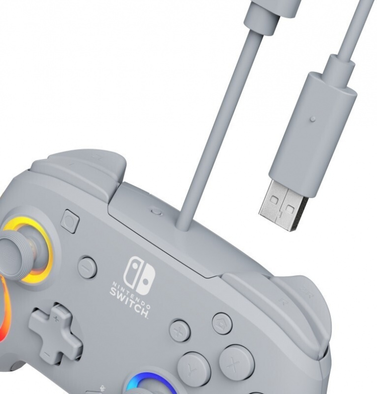PDP Gaming Afterglow Wave Wired Controller -langallinen peliohjain, harmaa, Switch PDP Gaming Afterglow Wave Wired Controller -langallinen peliohjain, harmaa, Switch