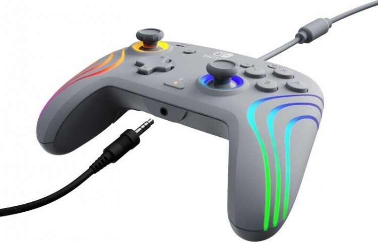 PDP Gaming Afterglow Wave Wired Controller -langallinen peliohjain, harmaa, Switch PDP Gaming Afterglow Wave Wired Controller -langallinen peliohjain, harmaa, Switch