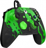 PDP Gaming Rematch Wired Controller - Jolt Green (Glow In Dark) -langallinen peliohjain, Xbox