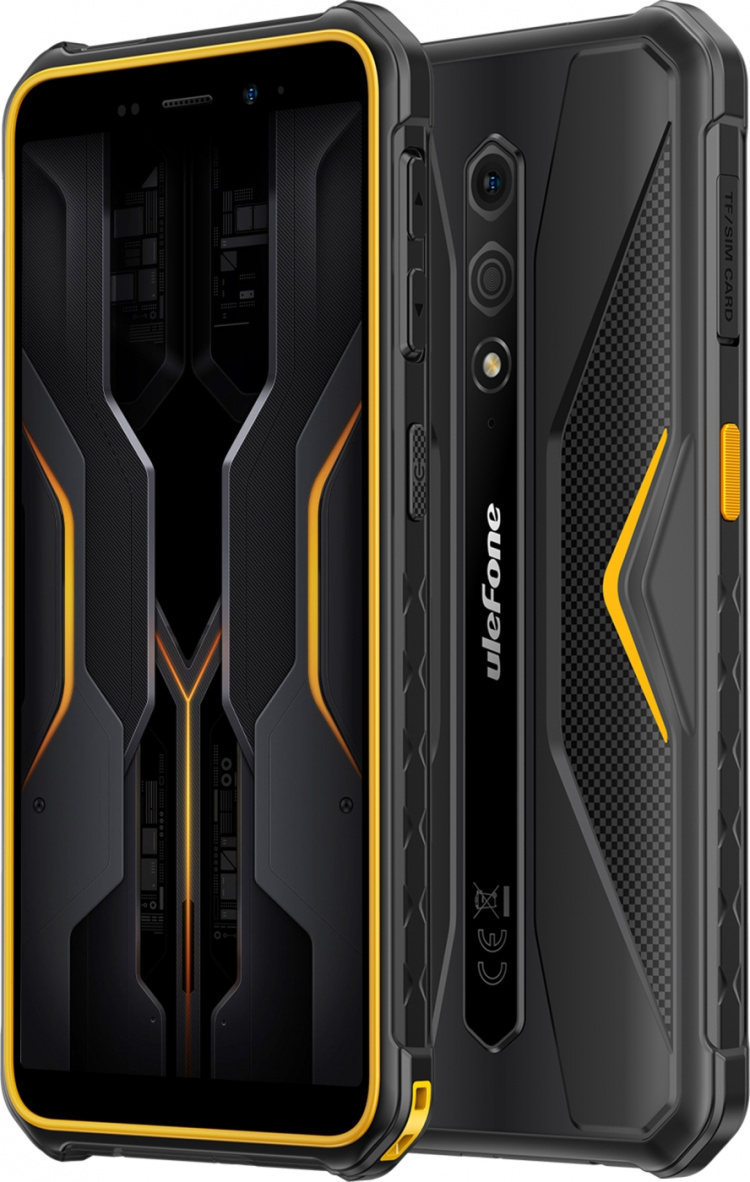 Ulefone Armor X12 Pro -puhelin, 64/4 Gt, musta/oranssi