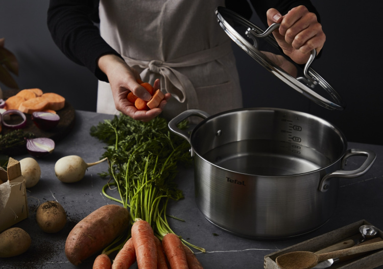 Tefal Virtuoso -kattila, 24 cm / 5,3 L, ruostumaton teräs