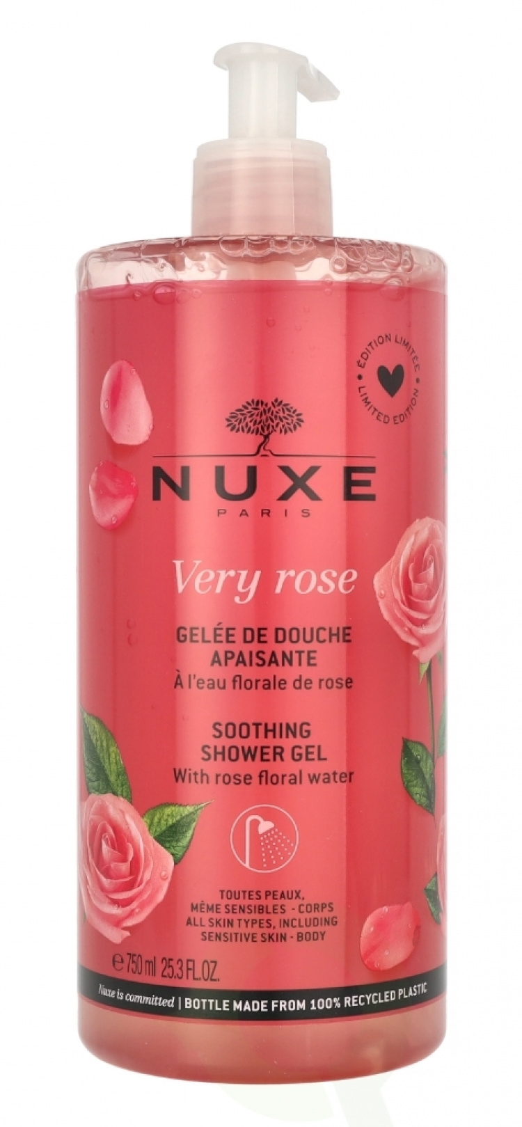 Nuxe Very Rose Rauhoittava suihkugeeli 750 ml
