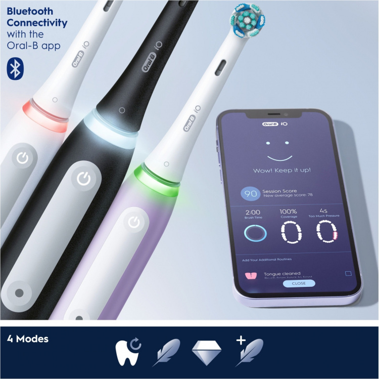 Oral B iO Series 4s -sähköhammasharja, valkoinen