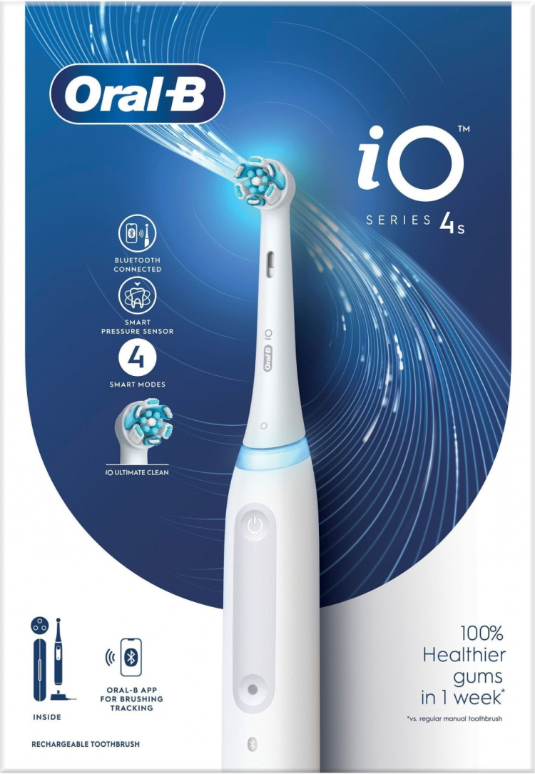 Oral B iO Series 4s -sähköhammasharja, valkoinen