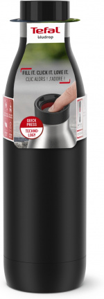 Tefal Bludrop Basic -juomapullo, 0,7 L, musta