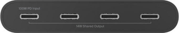 Belkin Connect USB-C -hubi, neljä porttia