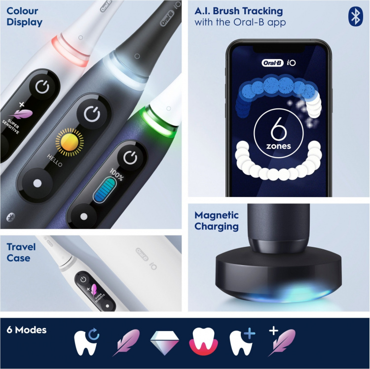 Oral B iO Series 8 -sähköhammasharja, violetti