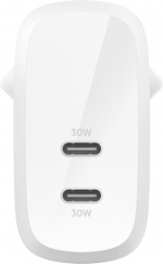 Belkin BoostCharge Pro 2-porttinen USB-C PPS PD 60 W -verkkovirtalaturi