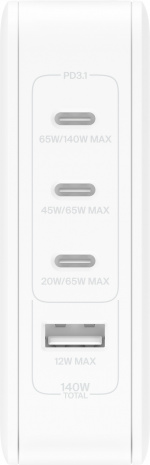 Belkin BoostCharge Pro 4-porttinen GaN 140 W -verkkovirtalaturi