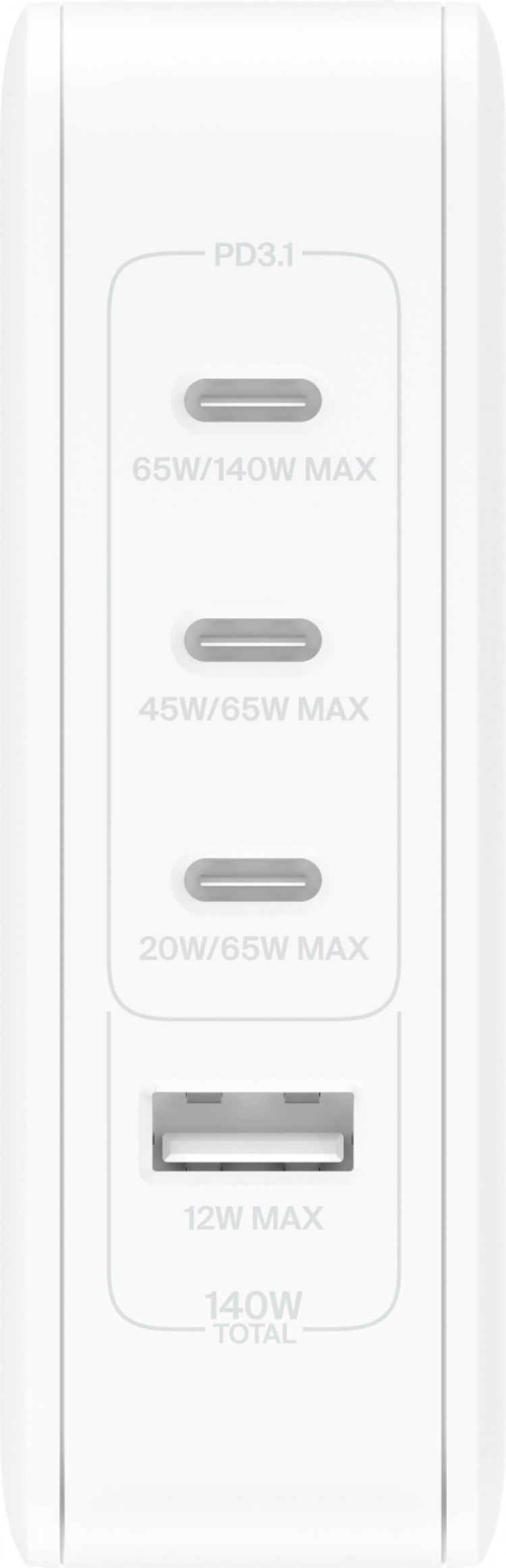 Belkin BoostCharge Pro 4-porttinen GaN 140 W -verkkovirtalaturi