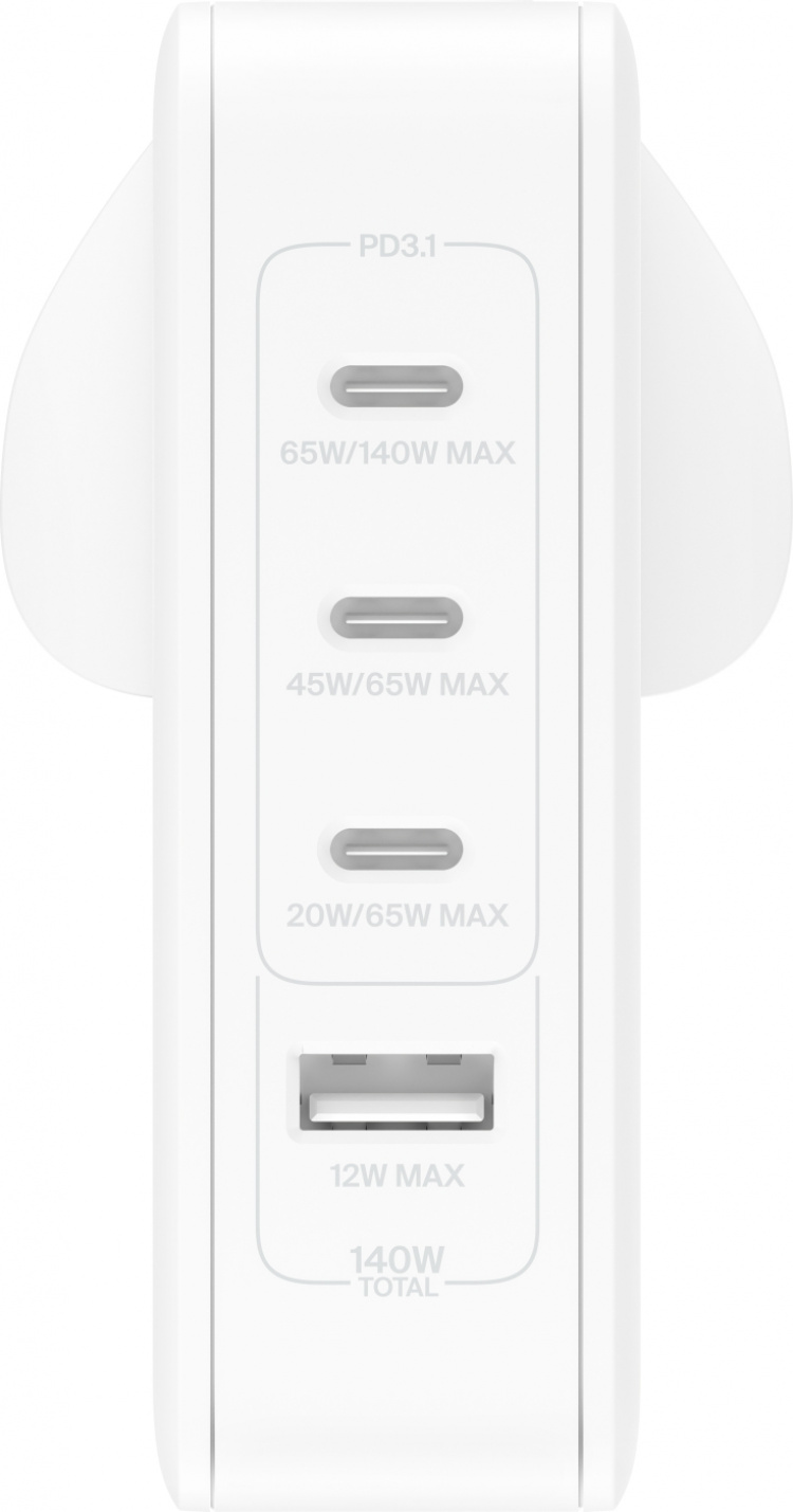 Belkin BoostCharge Pro 4-porttinen GaN 140 W -verkkovirtalaturi