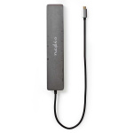 Nedis USB N Moniporttisovitin | 10-in-1 | USB 3.2 Gen 1 | USB-C™ Uros | Micro SD / RJ45 Naaras / SD / 2x HDMI™ / 2x USB-C™ / 3x USB-A Naaras | 0.40 m | Pyöreä | Kullattu | TPE | Antrasiitti | Laatikko Nedis USB N Moniporttisovitin | 10-in-1 | USB 3.2 Gen 1 | USB-C™ Uros | Micro SD / RJ45 Naaras / SD / 2x HDMI™ / 2x USB-C™ / 3x USB-A Naaras | 0.40 m | Pyöreä | Kullattu | TPE | Antrasiitti | Laatikko