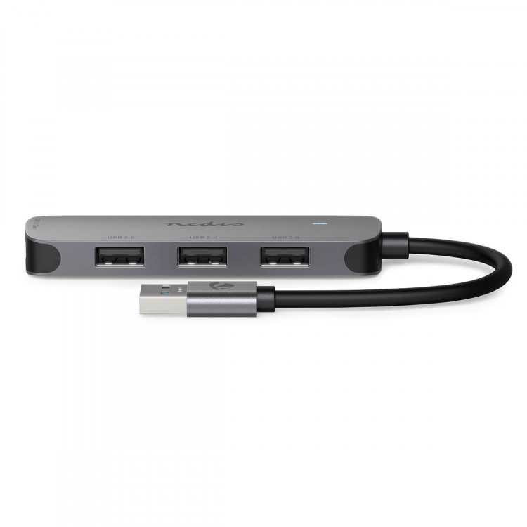 Nedis USB-keskitin | USB-A Male | 4x USB A Female | 4-Porttinen port(s) | USB 2.0 / USB 3.2 Gen 1 | USB Virta