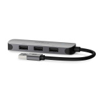 Nedis USB-keskitin | USB-A Male | 4x USB A Female | 4-Porttinen port(s) | USB 2.0 / USB 3.2 Gen 1 | USB Virta