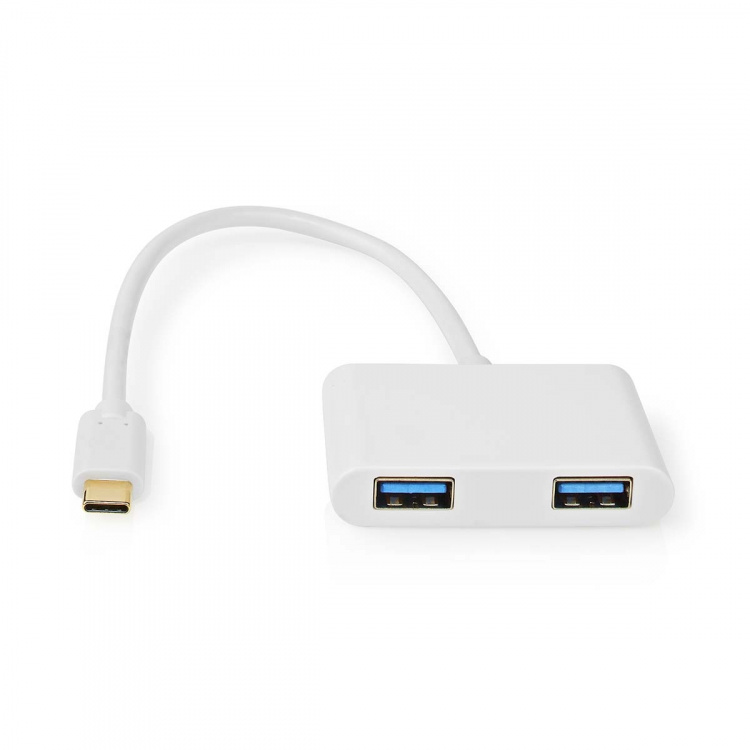 Nedis USB N Moniporttisovitin | 2-in-1 | USB 3.2 Gen 1 | USB-C™ Uros | 2x USB-A | 1000 Mbps | 0.20 m | Pyöreä | Niklattu | PVC | Valkoinen | Blister Nedis USB N Moniporttisovitin | 2-in-1 | USB 3.2 Gen 1 | USB-C™ Uros | 2x USB-A | 1000 Mbps | 0.20 m | Pyöreä | Niklattu | PVC | Valkoinen | Blister