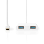 Nedis USB N Moniporttisovitin | 2-in-1 | USB 3.2 Gen 1 | USB-C™ Uros | 2x USB-A | 1000 Mbps | 0.20 m | Pyöreä | Niklattu | PVC | Valkoinen | Blister Nedis USB N Moniporttisovitin | 2-in-1 | USB 3.2 Gen 1 | USB-C™ Uros | 2x USB-A | 1000 Mbps | 0.20 m | Pyöreä | Niklattu | PVC | Valkoinen | Blister