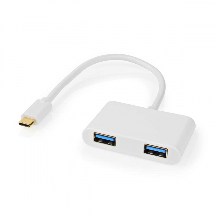 Nedis USB N Moniporttisovitin | 2-in-1 | USB 3.2 Gen 1 | USB-C™ Uros | 2x USB-A | 1000 Mbps | 0.20 m | Pyöreä | Niklattu | PVC | Valkoinen | Blister Nedis USB N Moniporttisovitin | 2-in-1 | USB 3.2 Gen 1 | USB-C™ Uros | 2x USB-A | 1000 Mbps | 0.20 m | Pyöreä | Niklattu | PVC | Valkoinen | Blister