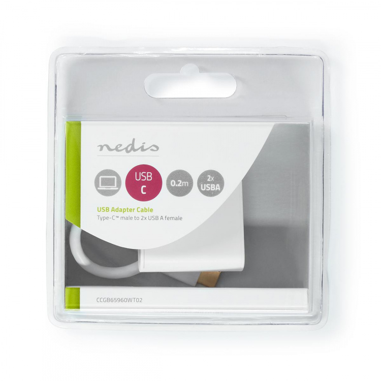 Nedis USB N Moniporttisovitin | 2-in-1 | USB 3.2 Gen 1 | USB-C™ Uros | 2x USB-A | 1000 Mbps | 0.20 m | Pyöreä | Niklattu | PVC | Valkoinen | Blister Nedis USB N Moniporttisovitin | 2-in-1 | USB 3.2 Gen 1 | USB-C™ Uros | 2x USB-A | 1000 Mbps | 0.20 m | Pyöreä | Niklattu | PVC | Valkoinen | Blister