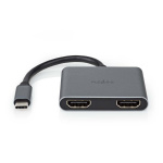 Nedis USB N Moniporttisovitin | 2-in-1 | USB 3.2 Gen 1 | USB-C™ Uros | 2x HDMI™ | 0.10 m | Pyöreä | Niklattu | PVC | Musta | Kirjekuori Nedis USB N Moniporttisovitin | 2-in-1 | USB 3.2 Gen 1 | USB-C™ Uros | 2x HDMI™ | 0.10 m | Pyöreä | Niklattu | PVC | Musta | Kirjekuori