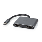 Nedis USB N Moniporttisovitin | 2-in-1 | USB 3.2 Gen 1 | USB-C™ Uros | 2x HDMI™ | 0.10 m | Pyöreä | Niklattu | PVC | Musta | Kirjekuori Nedis USB N Moniporttisovitin | 2-in-1 | USB 3.2 Gen 1 | USB-C™ Uros | 2x HDMI™ | 0.10 m | Pyöreä | Niklattu | PVC | Musta | Kirjekuori
