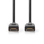 Nedis Premium High Speed ​​HDMI ™ Kaapeli Ethernet | HDMI™ liitin | HDMI™ liitin | 4K@60Hz | 18 Gbps | 1.50 m | Pyöreä | PVC | Musta | Label