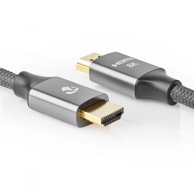 Nedis Ultra High Speed HDMI ™ -kaapeli | HDMI™ liitin | HDMI™ liitin | 8K@60Hz | 48 Gbps | 3.00 m | Pyöreä | 6.7 mm | Gun Metal Harmaa | Laatikko kannella ja ikkunalla Nedis Ultra High Speed HDMI ™ -kaapeli | HDMI™ liitin | HDMI™ liitin | 8K@60Hz | 48 Gbps | 3.00 m | Pyöreä | 6.7 mm | Gun Metal Harmaa | Laatikko kannella ja ikkunalla