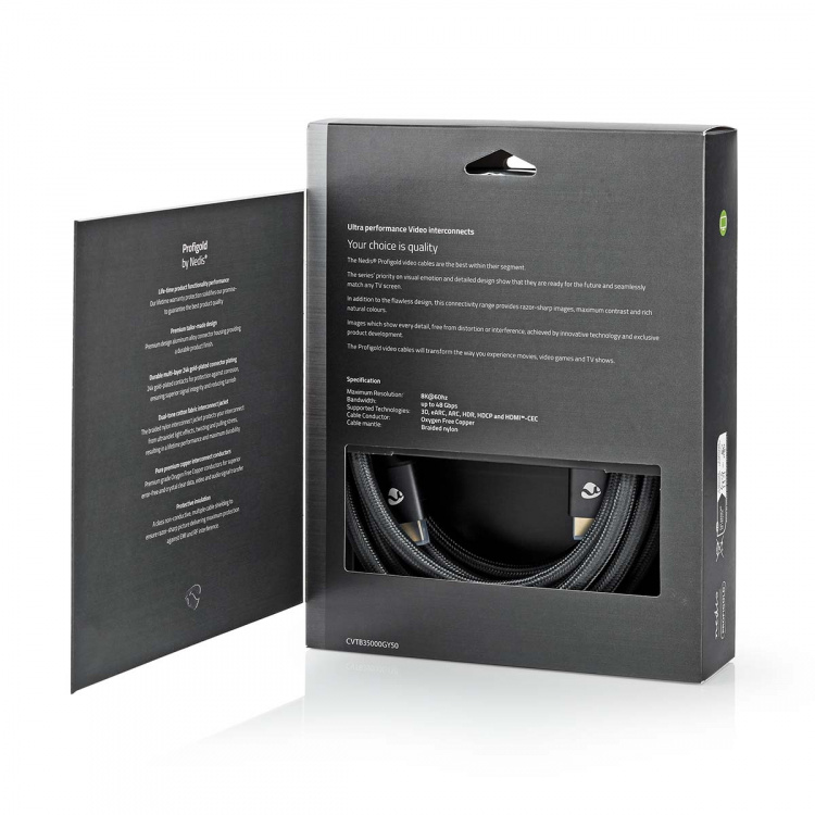 Nedis Ultra High Speed HDMI ™ -kaapeli | HDMI™ liitin | HDMI™ liitin | 8K@60Hz | 48 Gbps | 5.00 m | Pyöreä | 6.7 mm | Gun Metal Harmaa | Laatikko kannella ja ikkunalla Nedis Ultra High Speed HDMI ™ -kaapeli | HDMI™ liitin | HDMI™ liitin | 8K@60Hz | 48 Gbps | 5.00 m | Pyöreä | 6.7 mm | Gun Metal Harmaa | Laatikko kannella ja ikkunalla