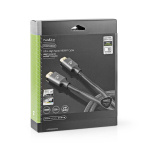 Nedis Ultra High Speed HDMI ™ -kaapeli | HDMI™ liitin | HDMI™ liitin | 8K@60Hz | 48 Gbps | 5.00 m | Pyöreä | 6.7 mm | Gun Metal Harmaa | Laatikko kannella ja ikkunalla Nedis Ultra High Speed HDMI ™ -kaapeli | HDMI™ liitin | HDMI™ liitin | 8K@60Hz | 48 Gbps | 5.00 m | Pyöreä | 6.7 mm | Gun Metal Harmaa | Laatikko kannella ja ikkunalla