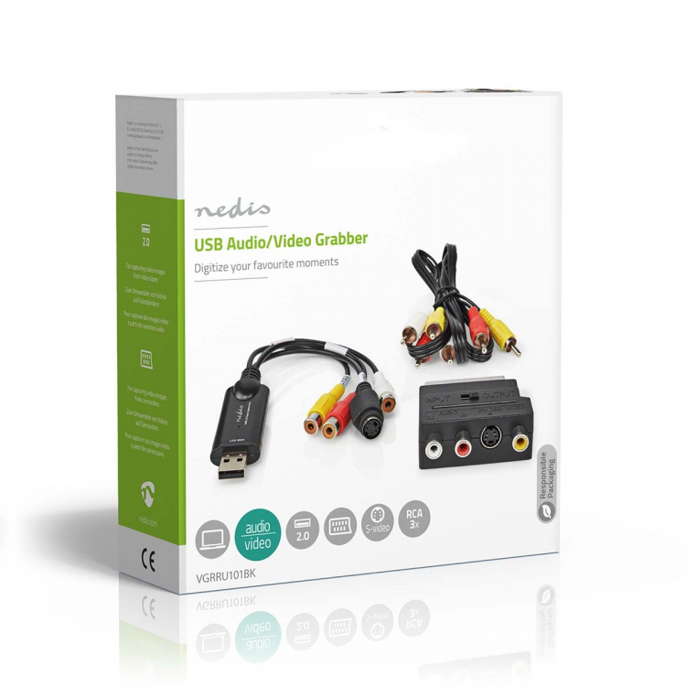 Nedis Videosieppari | USB 2.0 | 480p | A / V-kaapeli / Scart Nedis Videosieppari | USB 2.0 | 480p | A / V-kaapeli / Scart