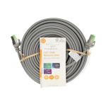 Nedis CAT7 verkkokaapeli | S/FTP | RJ45 uros | RJ45 uros | 15.0 m | Snagless | Pyöreä | LSZH | Harmaa | Label Nedis CAT7 verkkokaapeli | S/FTP | RJ45 uros | RJ45 uros | 15.0 m | Snagless | Pyöreä | LSZH | Harmaa | Label