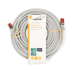Nedis CAT6 Verkkokaapeli | RJ45 uros | RJ45 uros | S/FTP | 20.0 m | Pyöreä | LSZH | Harmaa | Label