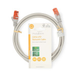 Nedis CAT6 Verkkokaapeli | RJ45 uros | RJ45 uros | U/UTP | 1.50 m | Pyöreä | PVC | Harmaa | Label